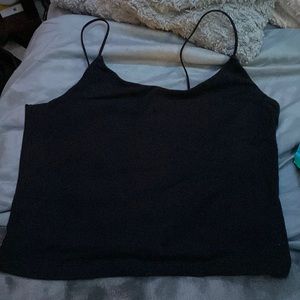 Black cropped tank